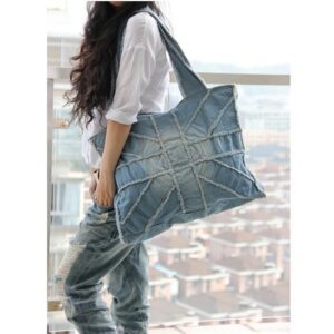 Washed Rice Word Big Gym Bag Mother Bag Leisure Travel Bag