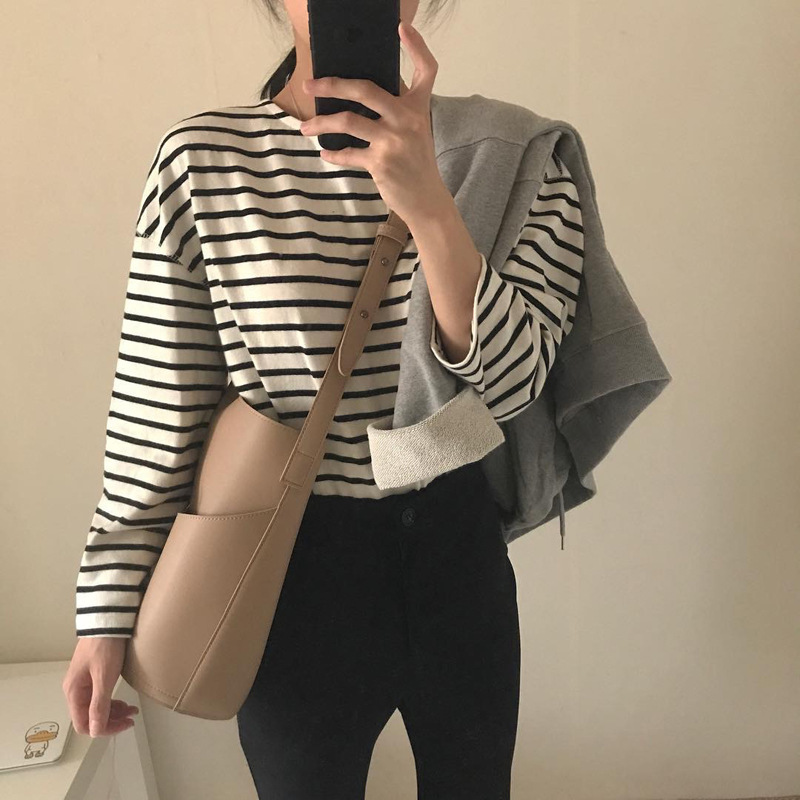 PU Nubuck Leather Big Bag Single Shoulder Messenger Female - Image 3
